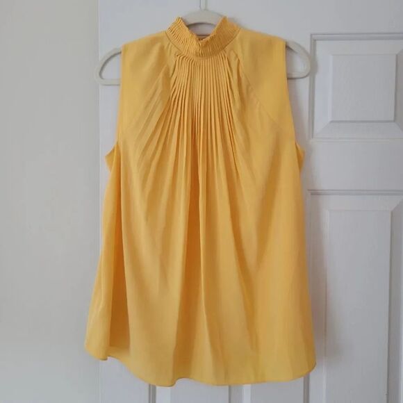 Tibi Arielle Silk Sleeveless Top Apricot Sz 2 - Picture 4 of 8